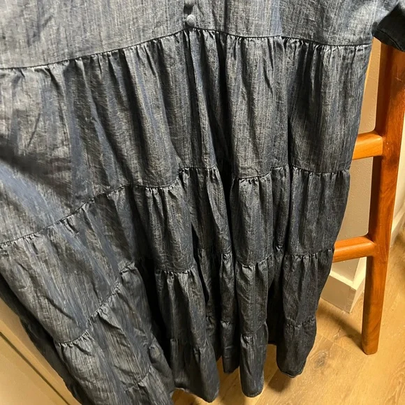 Boho Wayward Fancies Blue Cotton Maxi Dress - Picture 5 of 9